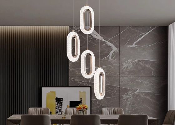 Nordic light luxury living room restaurant entrance chandelier high-end creative bedroom lamp led chandelier full set of home lighting