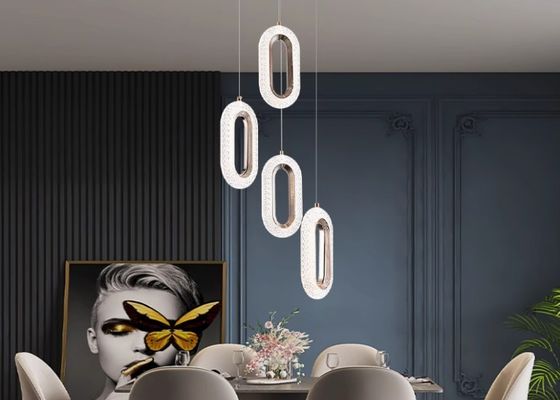 Nordic light luxury living room restaurant entrance chandelier high-end creative bedroom lamp led chandelier full set of home lighting
