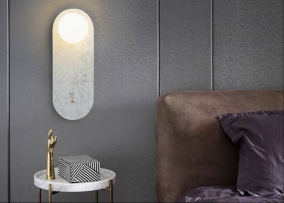 Hotel villa background wall decoration lamp B&B guest room natural marble entrance bedroom wall lamp
