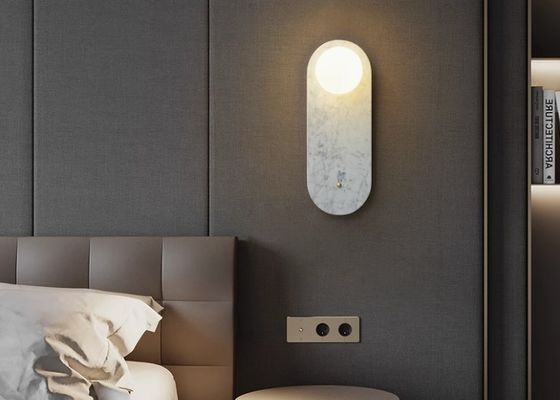 Hotel villa background wall decoration lamp B&B guest room natural marble entrance bedroom wall lamp