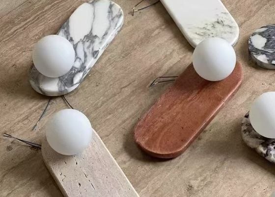 Hotel villa background wall decoration lamp B&B guest room natural marble entrance bedroom wall lamp