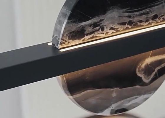 Italian style copper restaurant chandelier marble minimalist luxury dining table lamp modern minimalist designer bar long strip lamp