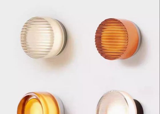 Modern simple hotel  bedroom mirror lamp round interior colorful wall lamp