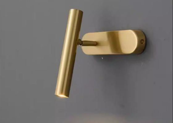 All-copper wall lamp simple bedside lamp background wall spotlight character art light luxury rotating wall lamp creative aisle lamp