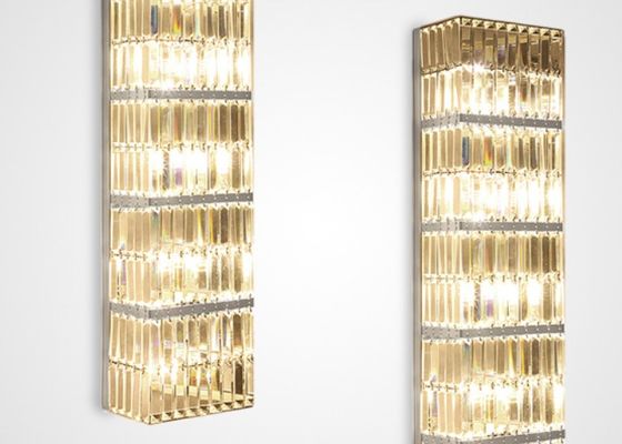 Crystal long wall lamp hotel lobby club hall large long wall lamp villa sales office banquet hall high wall lamp