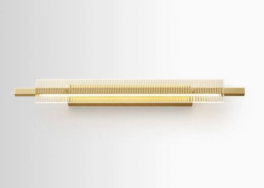 All-copper Italian wall lamp living room grille background wall lamp modern high-end light luxury minimalist long strip bedroom wall lamp