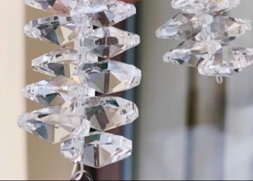 Post-modern light luxury personality villa model room living room dining room bedroom lamp creative tassel branch crystal chandelier