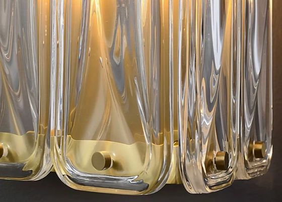 Crystal wall lamp postmodern simple living room TV wall background lamp light luxury atmosphere long strip bedroom bedside lamp