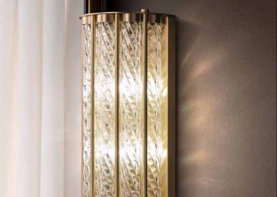 All-copper light luxury living room atmospheric wall lamp modern simple high-end hotel lobby corridor aisle background wall lamp