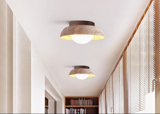 Yellow cave stone ancient style corridor balcony ceiling lamp retro wabi-sabi style cloakroom entrance hallway small lamp