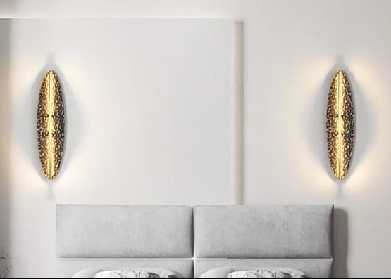 Copper wall lamp living room background wall modern simple bedroom bedside lamp creative personality retro art decoration lamp