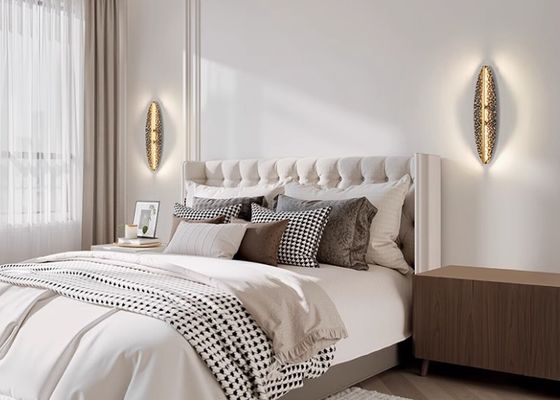 Copper wall lamp living room background wall modern simple bedroom bedside lamp creative personality retro art decoration lamp