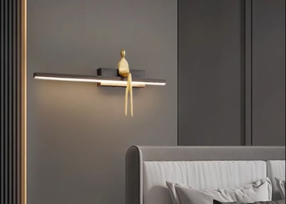 Copper wall lamp bedroom bedside creative background wall lamp Italian designer art figure shape decorative wall lamp