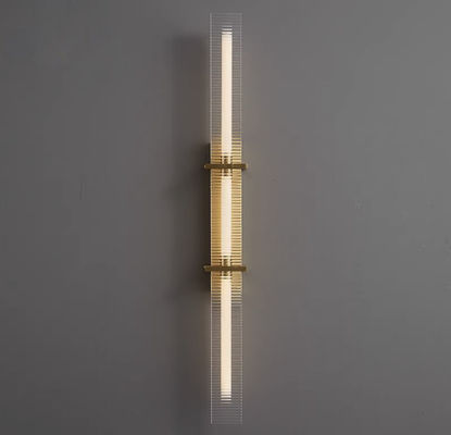 Nordic copper wall lamp modern simple bedroom bedside minimalist light luxury creative staircase corridor living room background wall lamp