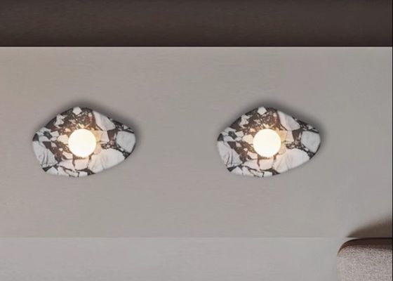 Modern simple marble creative wall lamp Italian bedroom entrance staircase study stone wall lamp