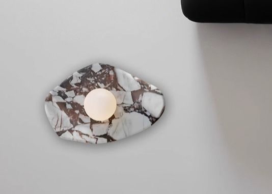 Modern simple marble creative wall lamp Italian bedroom entrance staircase study stone wall lamp