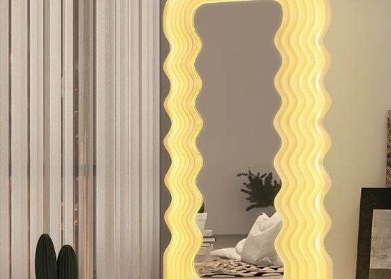 Same style ins style wave mirror Memphis floor lamp full body fitting mirror mirror atmosphere lamp
