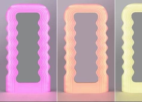 Same style ins style wave mirror Memphis floor lamp full body fitting mirror mirror atmosphere lamp