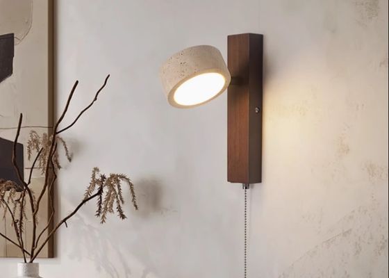 Yellow travertine wall lamp bedroom bedside living room background wall homestay corridor entrance staircase balcony lamp