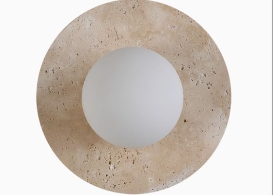 Yellow travertine wall lamp bedroom bedside living room background wall homestay corridor entrance staircase balcony lamp