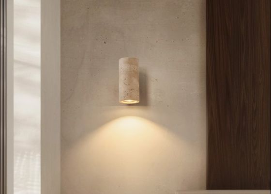 Yellow travertine wall lamp bedroom bedside living room background wall homestay corridor entrance staircase balcony lamp