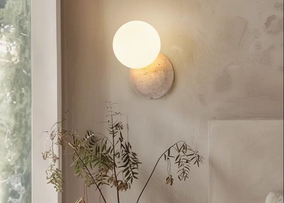 Yellow travertine wall lamp bedroom bedside living room background wall homestay corridor entrance staircase balcony lamp