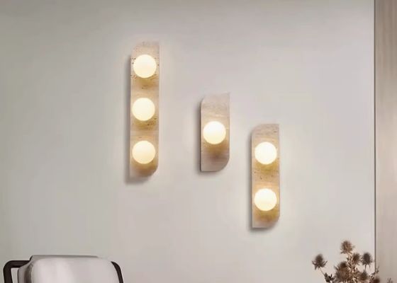 Yellow travertine wall lamp bedroom bedside living room background wall homestay corridor entrance staircase balcony lamp