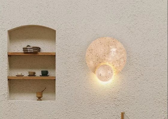 Yellow travertine wall lamp bedroom bedside living room background wall homestay corridor entrance staircase balcony lamp