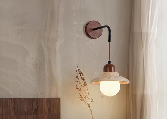 Yellow travertine wall lamp bedroom bedside living room background wall homestay corridor entrance staircase balcony lamp