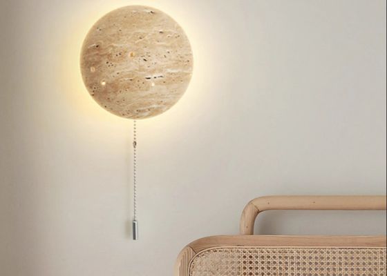 Yellow travertine wall lamp bedroom for home decorator interior stone wall lamp