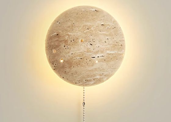 Yellow travertine wall lamp bedroom for home decorator interior stone wall lamp