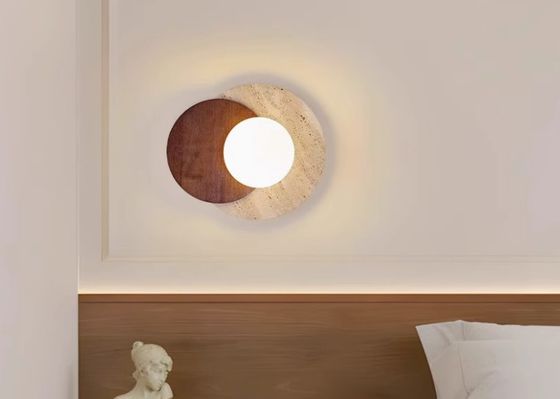 Yellow travertine good quality  bedroom for home decorator interior stone wall lamp