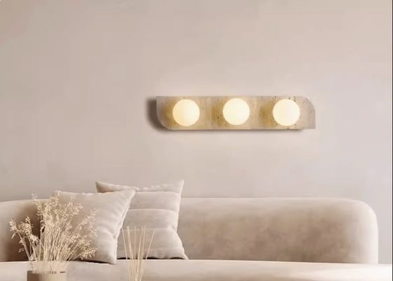 Yellow travertine good quality  bedroom for home decorator interior stone wall lamp