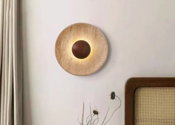 Yellow travertine good quality  bedroom for home decorator interior stone wall lamp