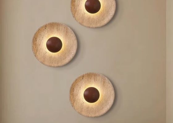 Yellow travertine good quality  bedroom for home decorator interior stone wall lamp