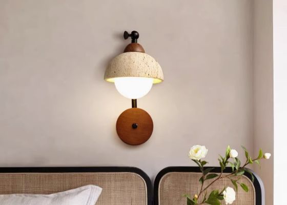 Yellow travertine good quality  bedroom for home decorator interior stone wall lamp