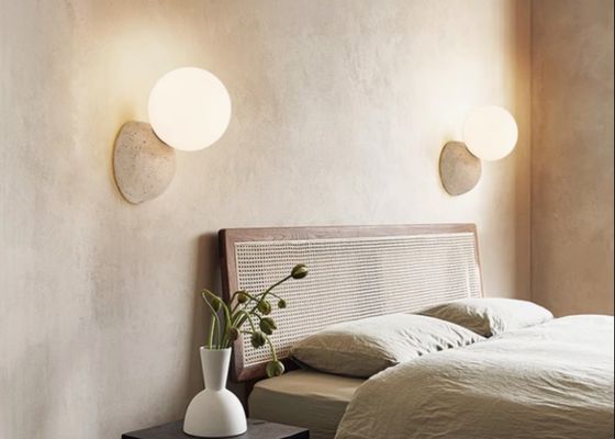 Yellow travertine good quality  bedroom for home decorator interior stone wall lamp