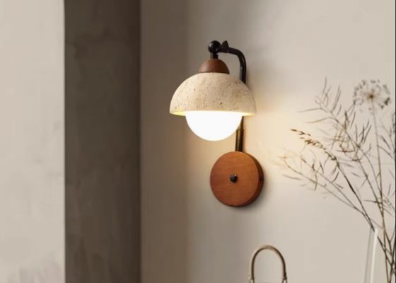 Yellow travertine good quality  bedroom for home decorator interior stone wall lamp