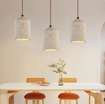 Yellow travertine wooden pendant lamp bedroom for home decorator interior stone pendant lamp