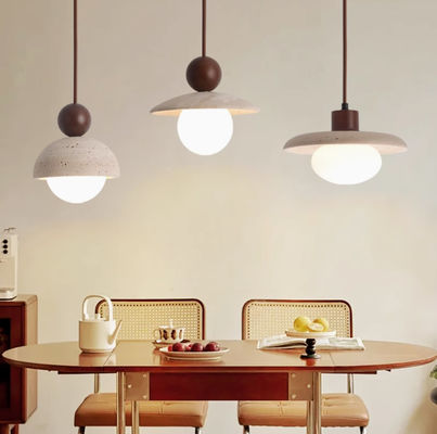 Yellow travertine wooden pendant lamp bedroom for home decorator interior stone pendant lamp