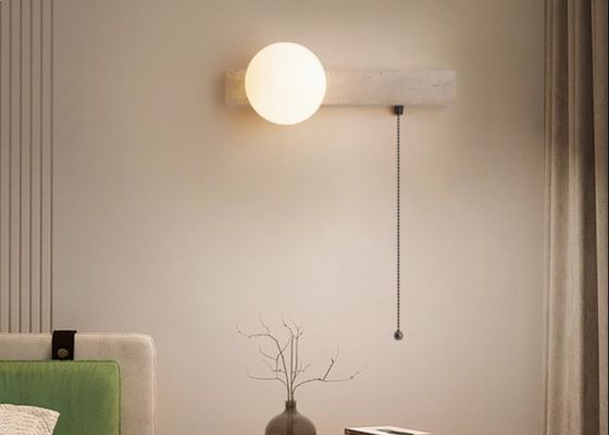 Yellow travertine wooden pendant lamp bedroom for home decorator interior stone pendant lamp