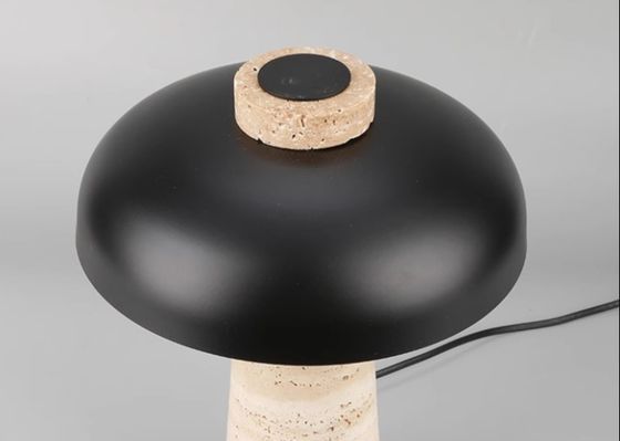 Yellow travertine wooden table  lamp bedroom for home decorator interior stone table lamp