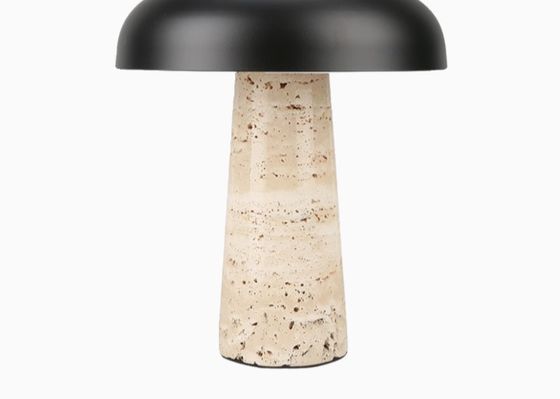 Yellow travertine wooden table  lamp bedroom for home decorator interior stone table lamp