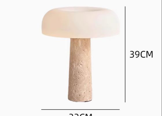Yellow travertine wooden table  lamp bedroom for home decorator interior stone table lamp