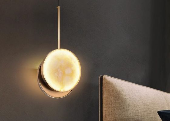 Yellow brass  pendant lamp bedroom for home decorator interior mirror pendant lamp