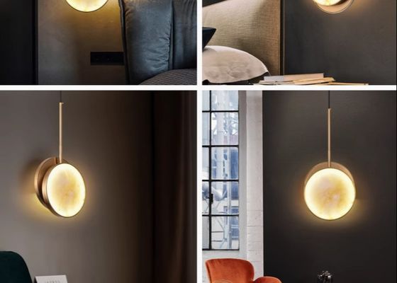 Yellow brass  pendant lamp bedroom for home decorator interior mirror pendant lamp