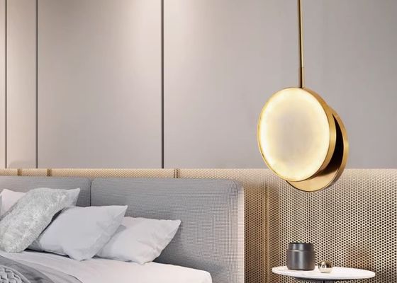 Yellow brass  pendant lamp bedroom for home decorator interior mirror pendant lamp