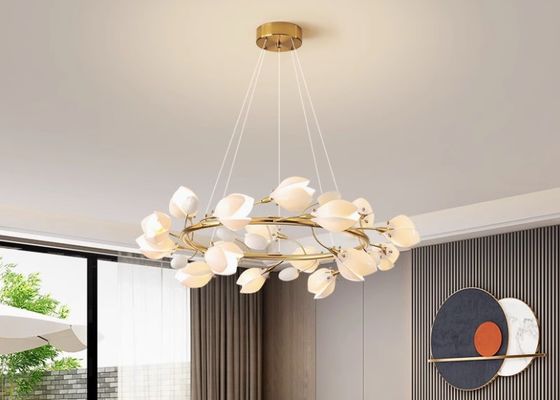 Flower Big Chandelier Interior Designer Ceramic Pendant Lamp Home Decoration For Dinning Room