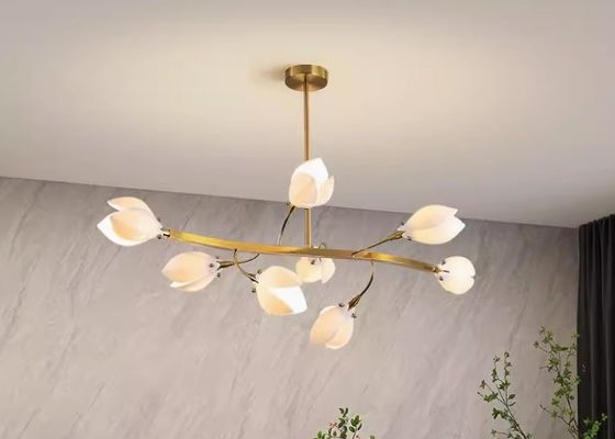 Flower Big Chandelier Interior Designer Ceramic Pendant Lamp Home Decoration For Dinning Room