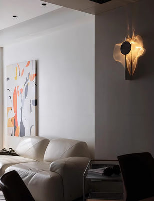 Nordic silver wall lamp modern simple bedroom bedside minimalist light wall lamp